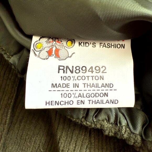 Vintage 90s MGM Kid's Fashion 3-Piece Overalls Set Boys 24M Corduroy Soccer Bear - Picture 10 of 10